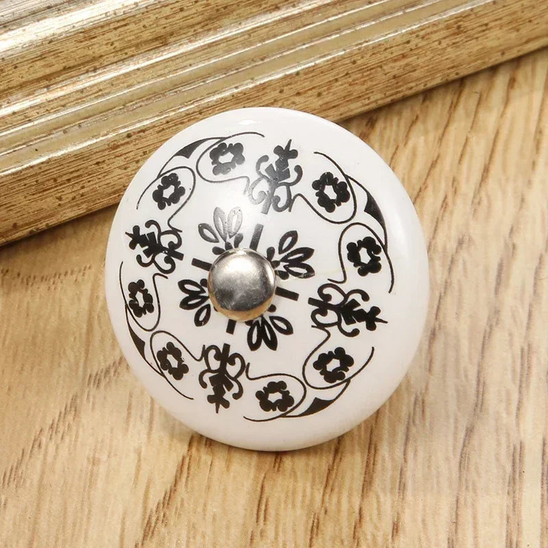 Bouton de porte céramique <br> Fleur