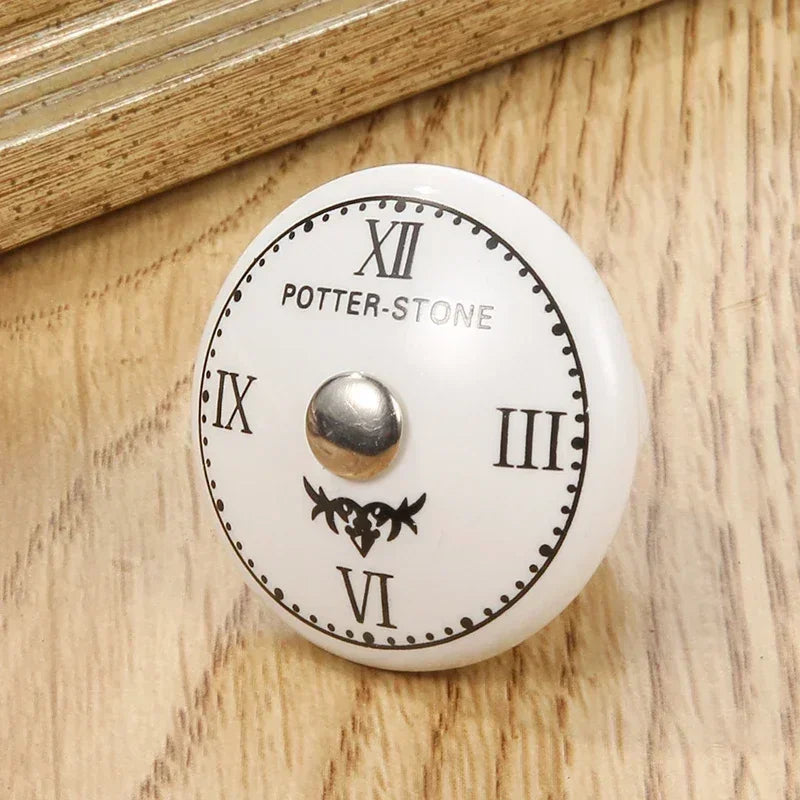 Bouton de porte céramique  Clock