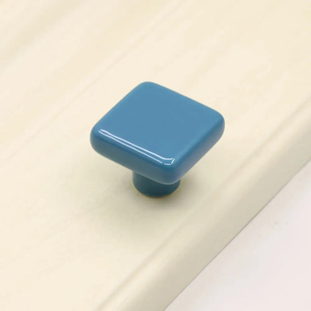 Bouton de porte céramique  Bleu