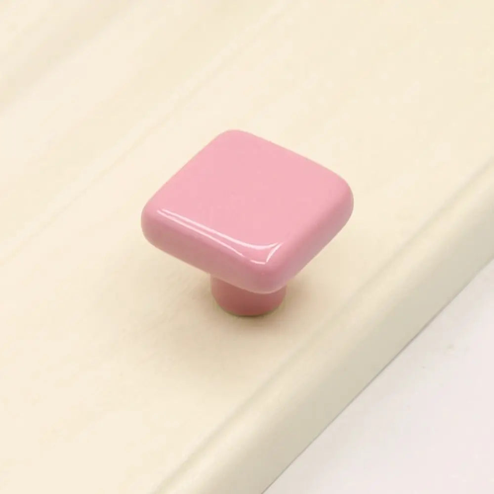 Bouton de porte céramique Rose pale