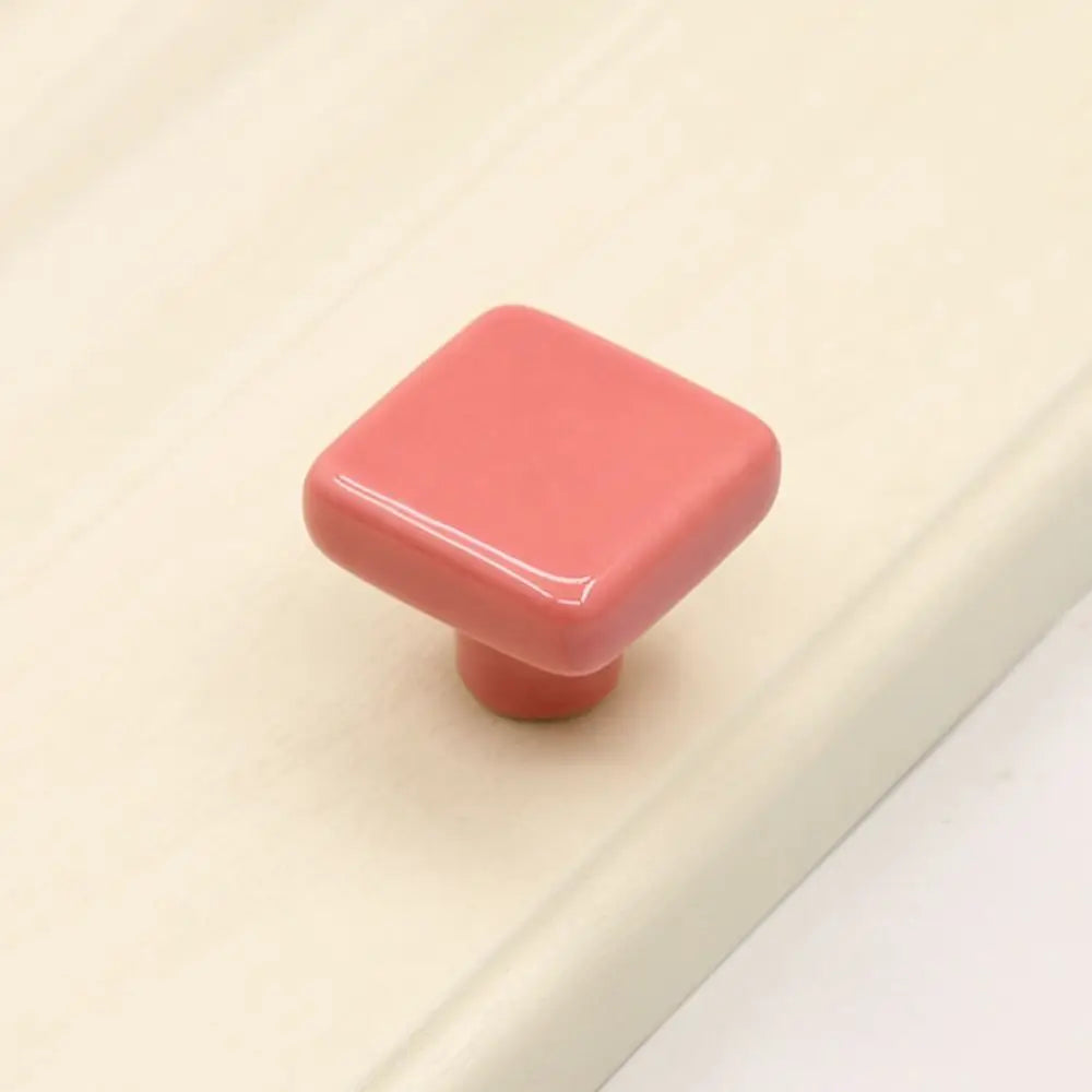 Bouton de porte céramique  Rose