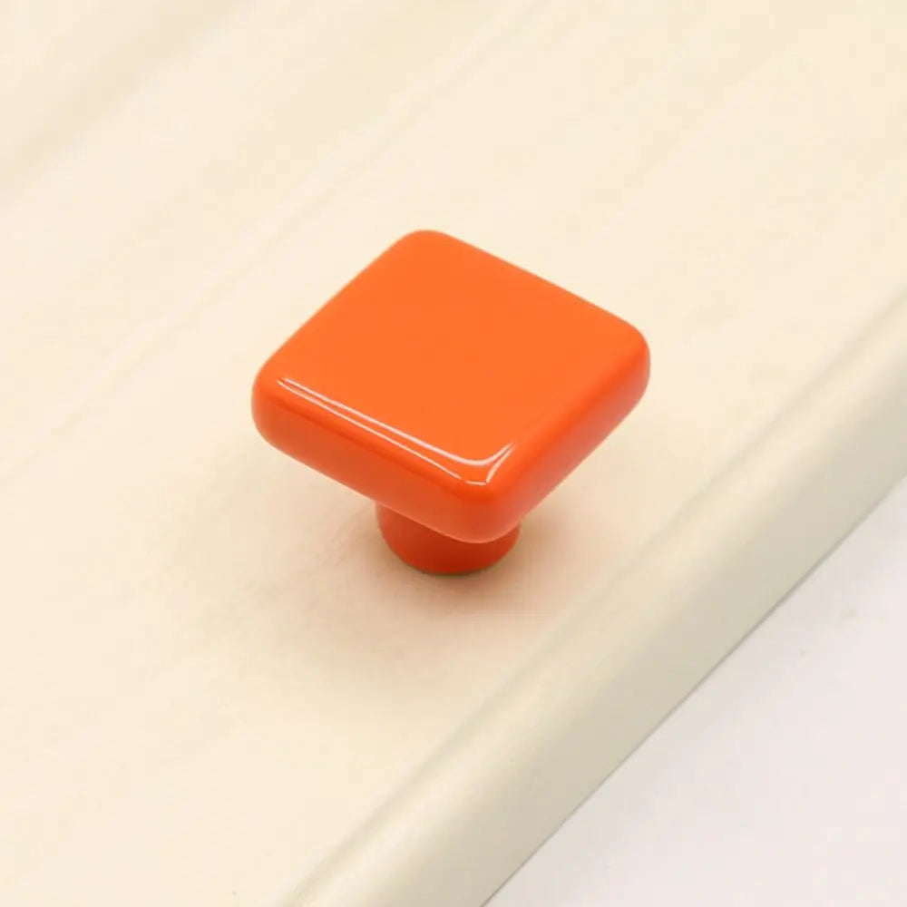 Bouton de porte céramique  Orange